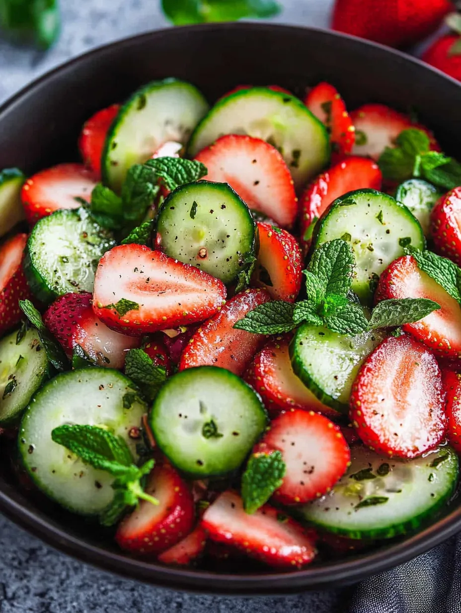 Easy Cucumber Strawberry Salad