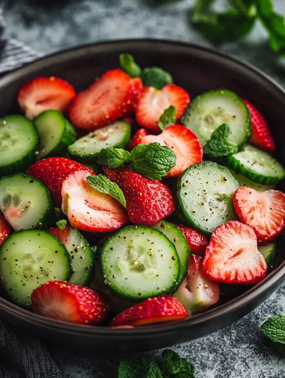 Cucumber Strawberry Salad Recipe