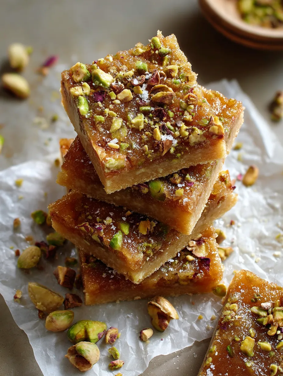 Brown Butter and Honey Pistachio Cookie Bars Recipe
