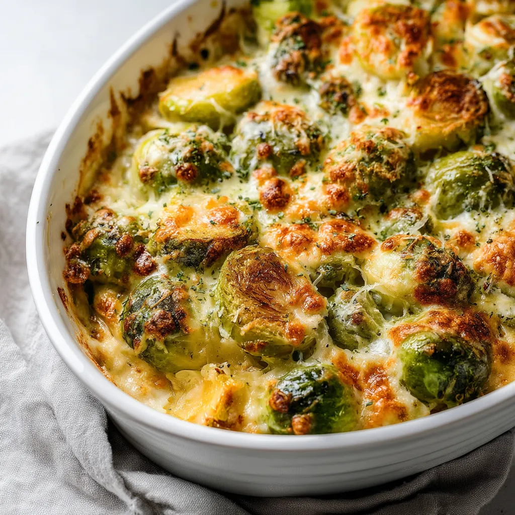 Creamy Brussels Sprouts Gratin