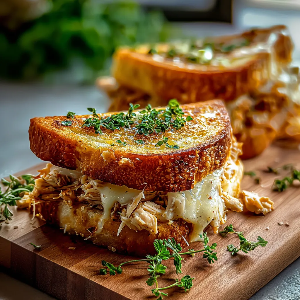 Easy and Cheesy Garlic Chicken Sandwich