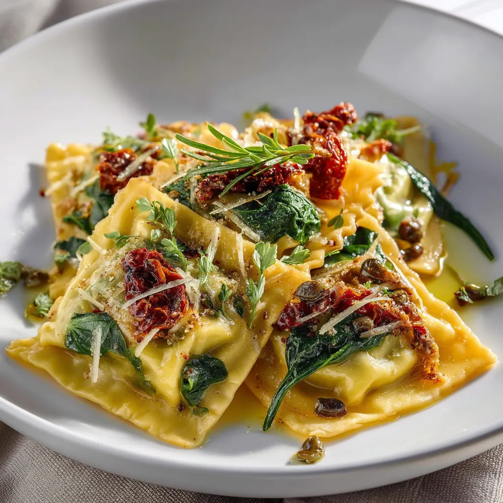 Mediterranean Veggie Ravioli