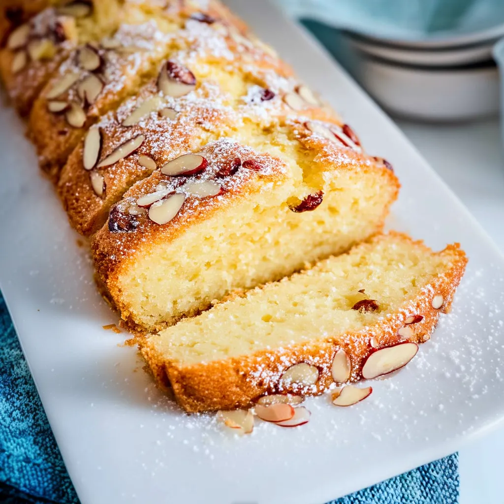 Soft Almond Dessert Cake.
