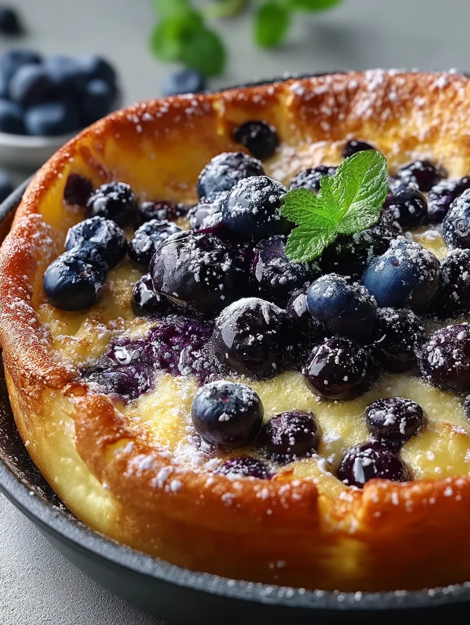 Easy Blueberry Lemon Dutch Baby