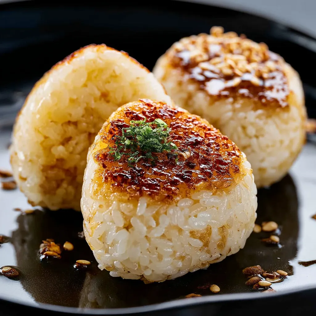 Golden Grilled Rice Balls