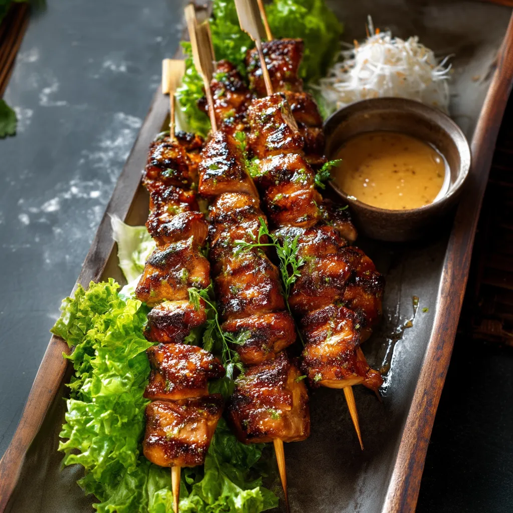 Juicy Thai Coconut Chicken Skewers