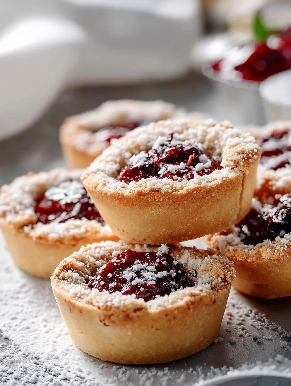 Easy Shortbread Jam Tarts