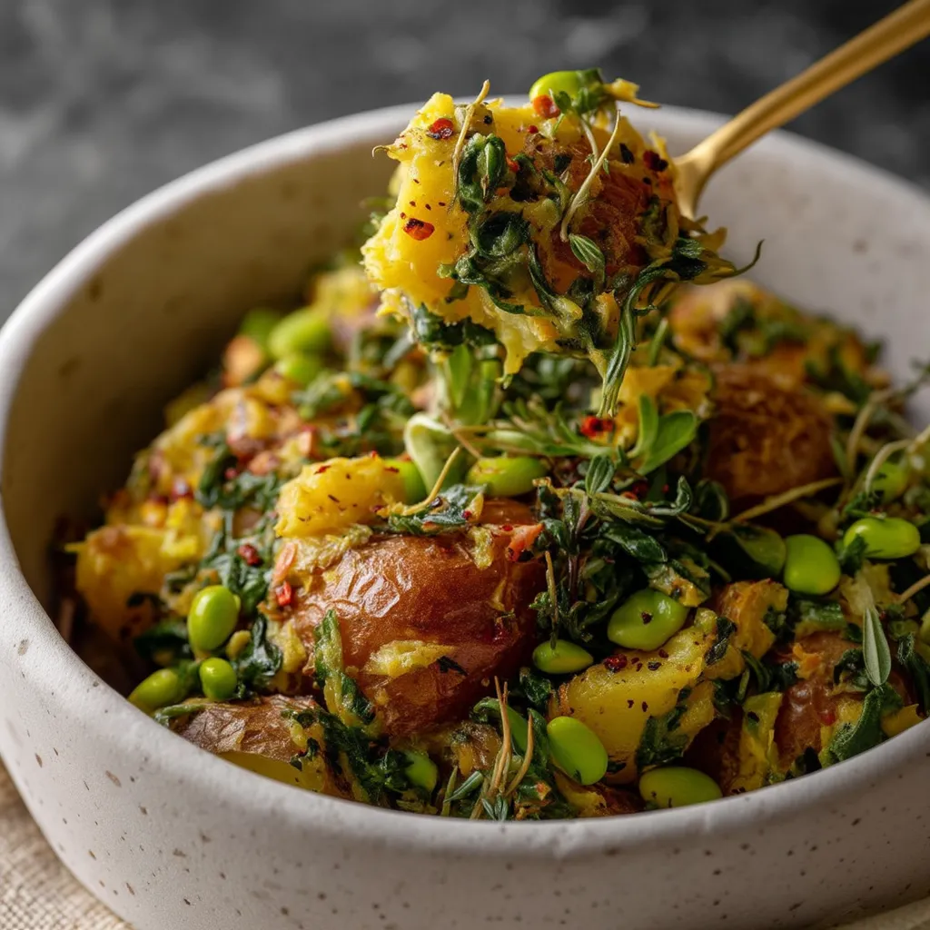 Crispy Lemon Potato Salad Dish