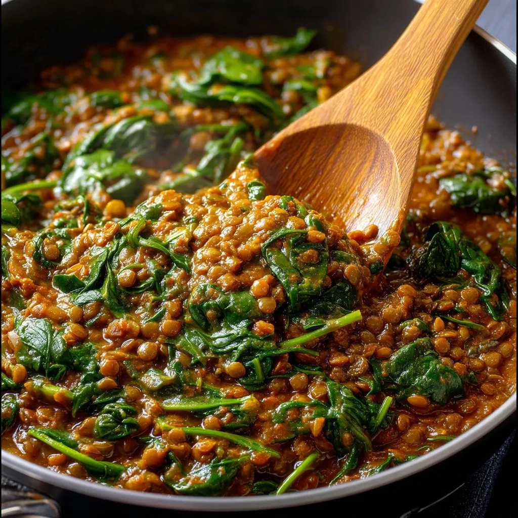 Bold Lentils and Spinach