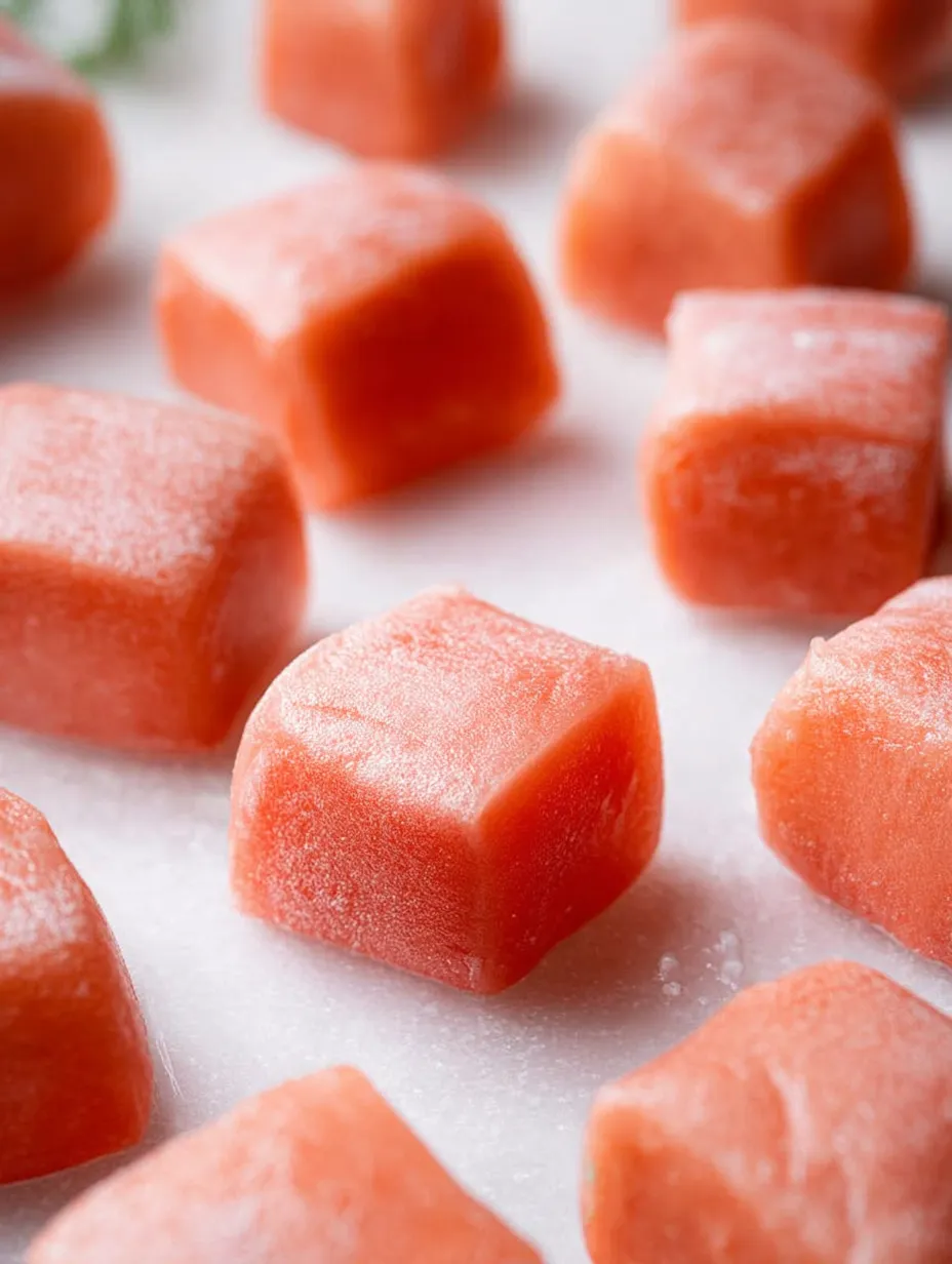A pile of watermelon mochi.