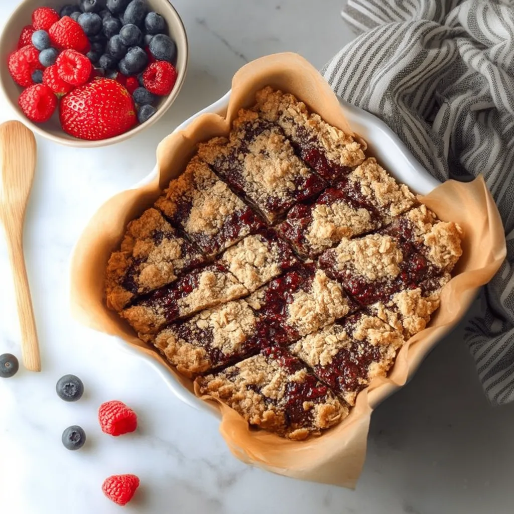 Tasty Berry Oatmeal Bars Breakfast