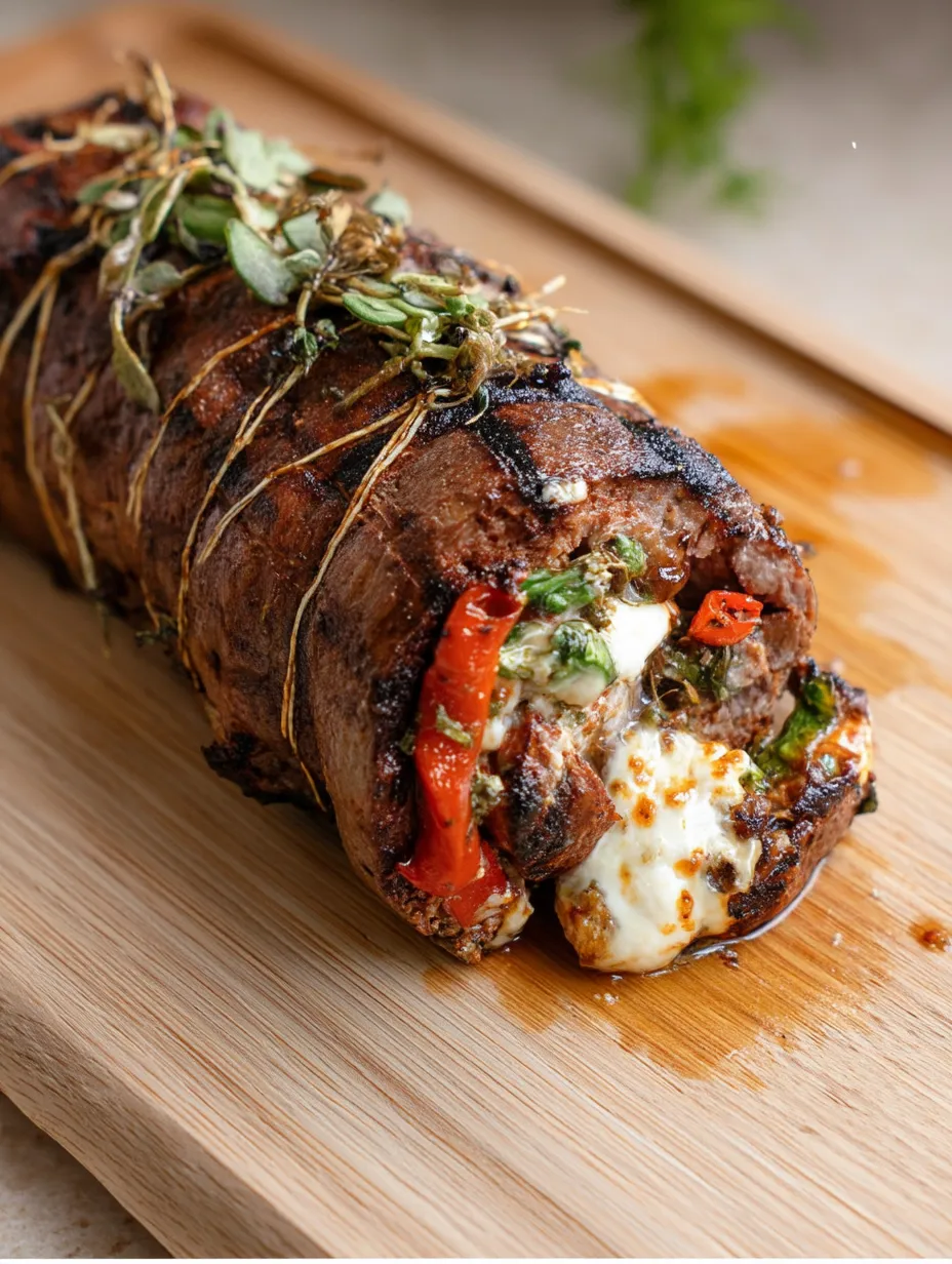 Easy Italian Stuffed Flank Steak.