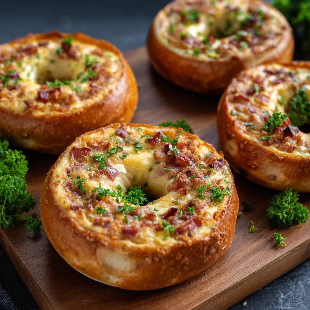 Tasty Quiche Stuffed Bagels