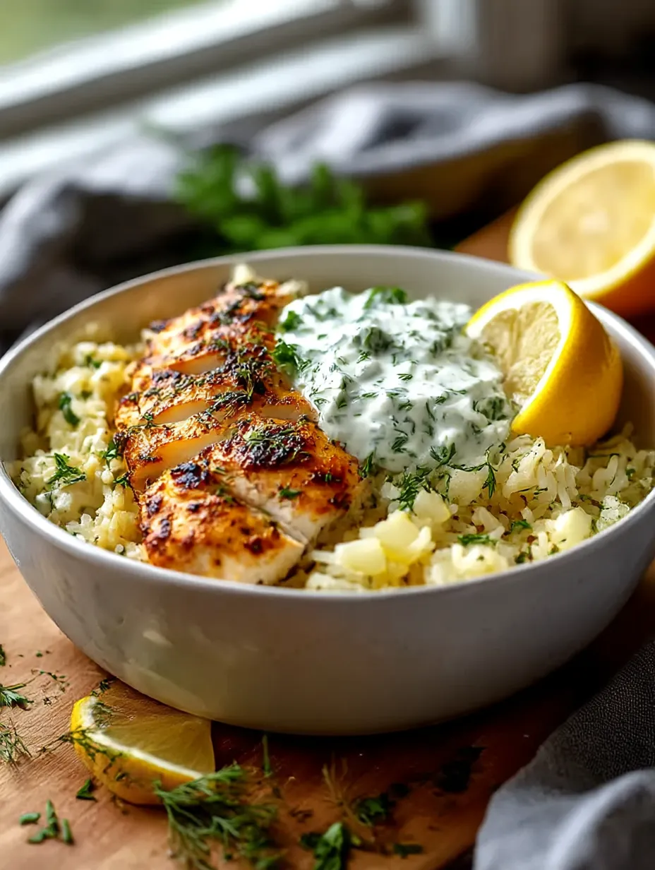 A Bowl of Chicken Tzatziki Casserole.