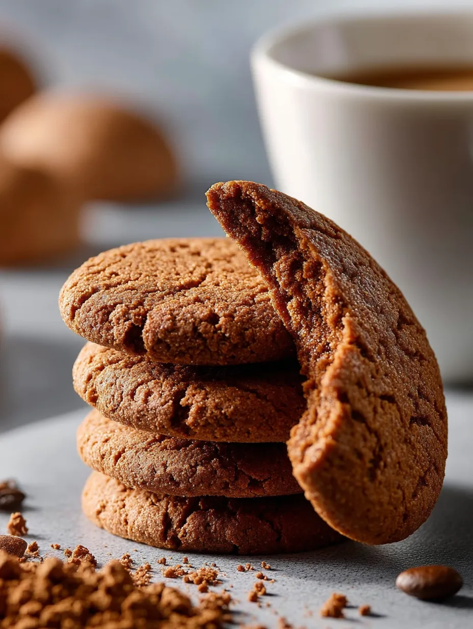 A stack of Coffee Cookies.
