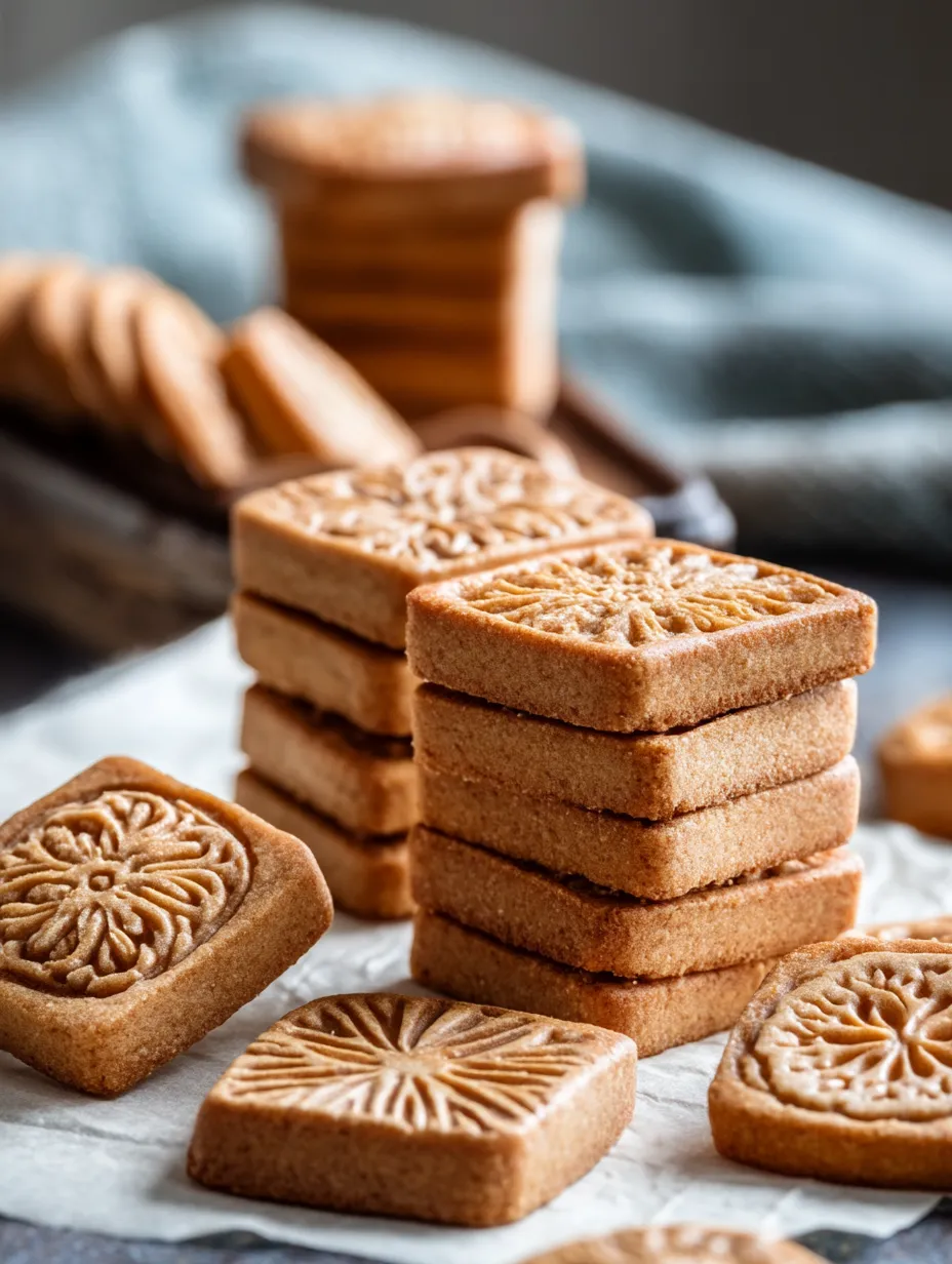 A stack of cookies with a flower design.