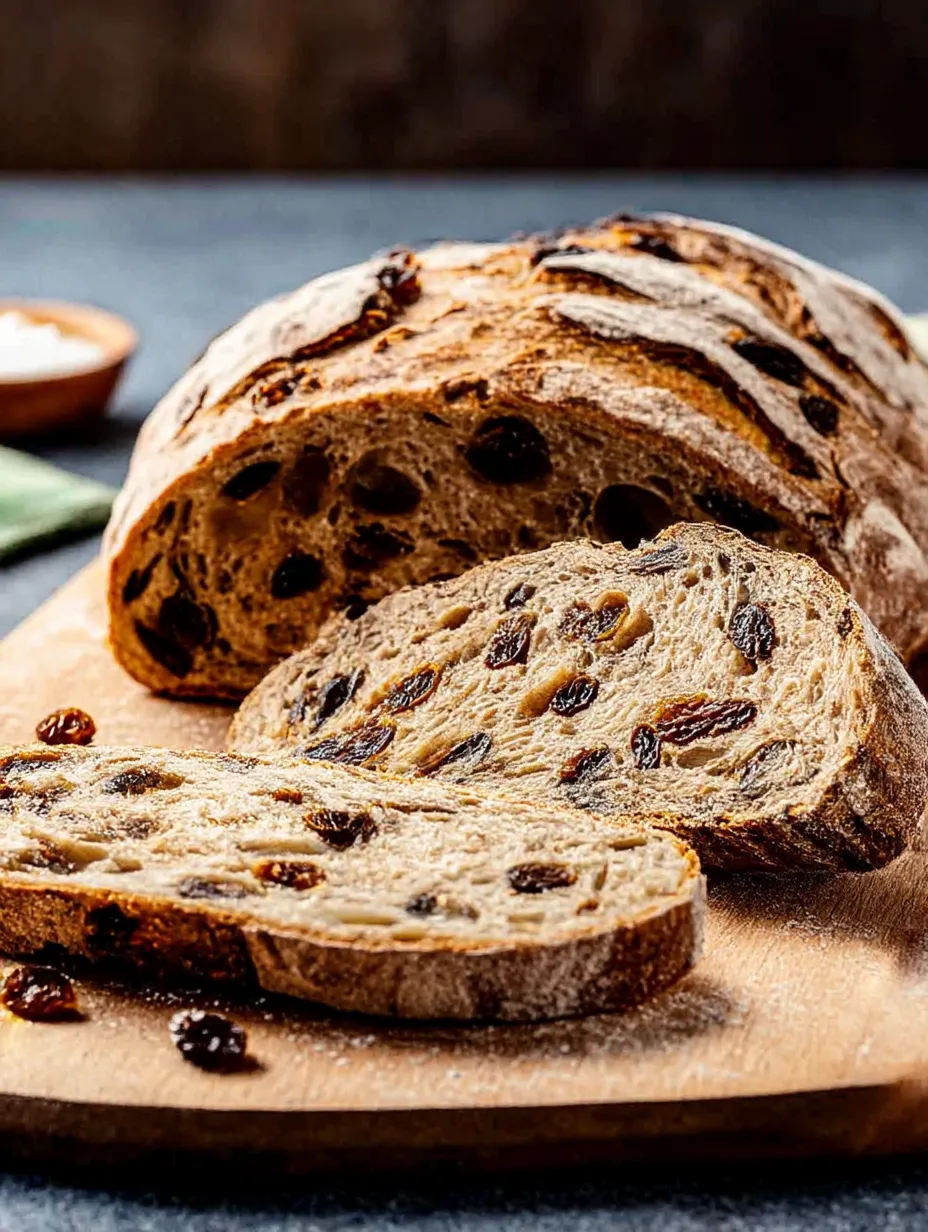 No Knead Cinnamon Raisin Bread Recipe.