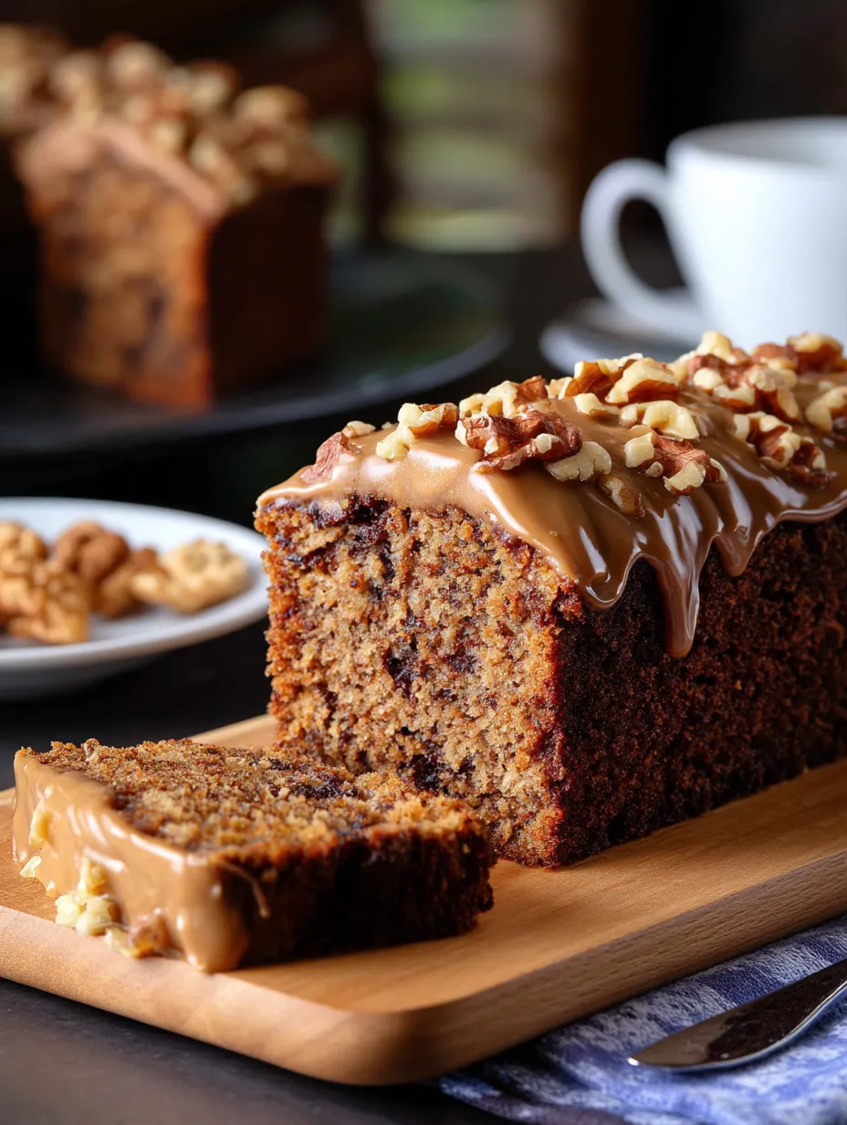 A slice of Date Coffee Cake.