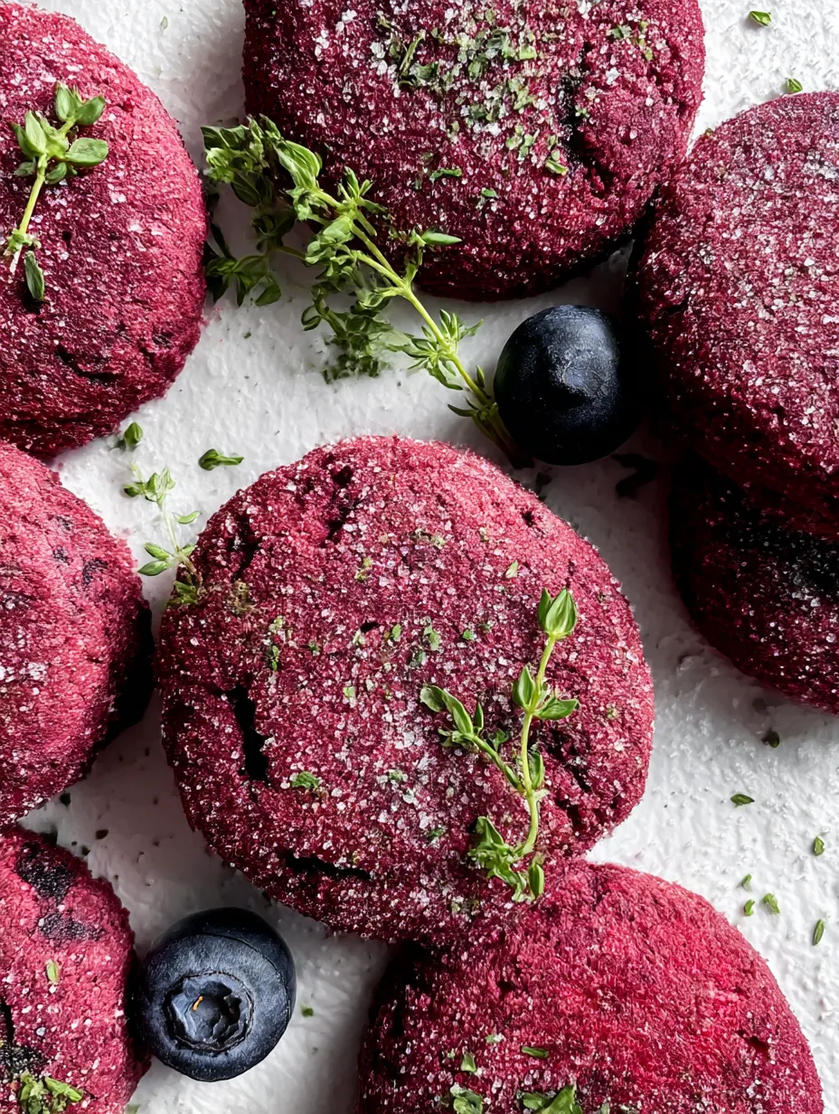 A plate of Blueberry & Candied Thyme Sugar Cookies.