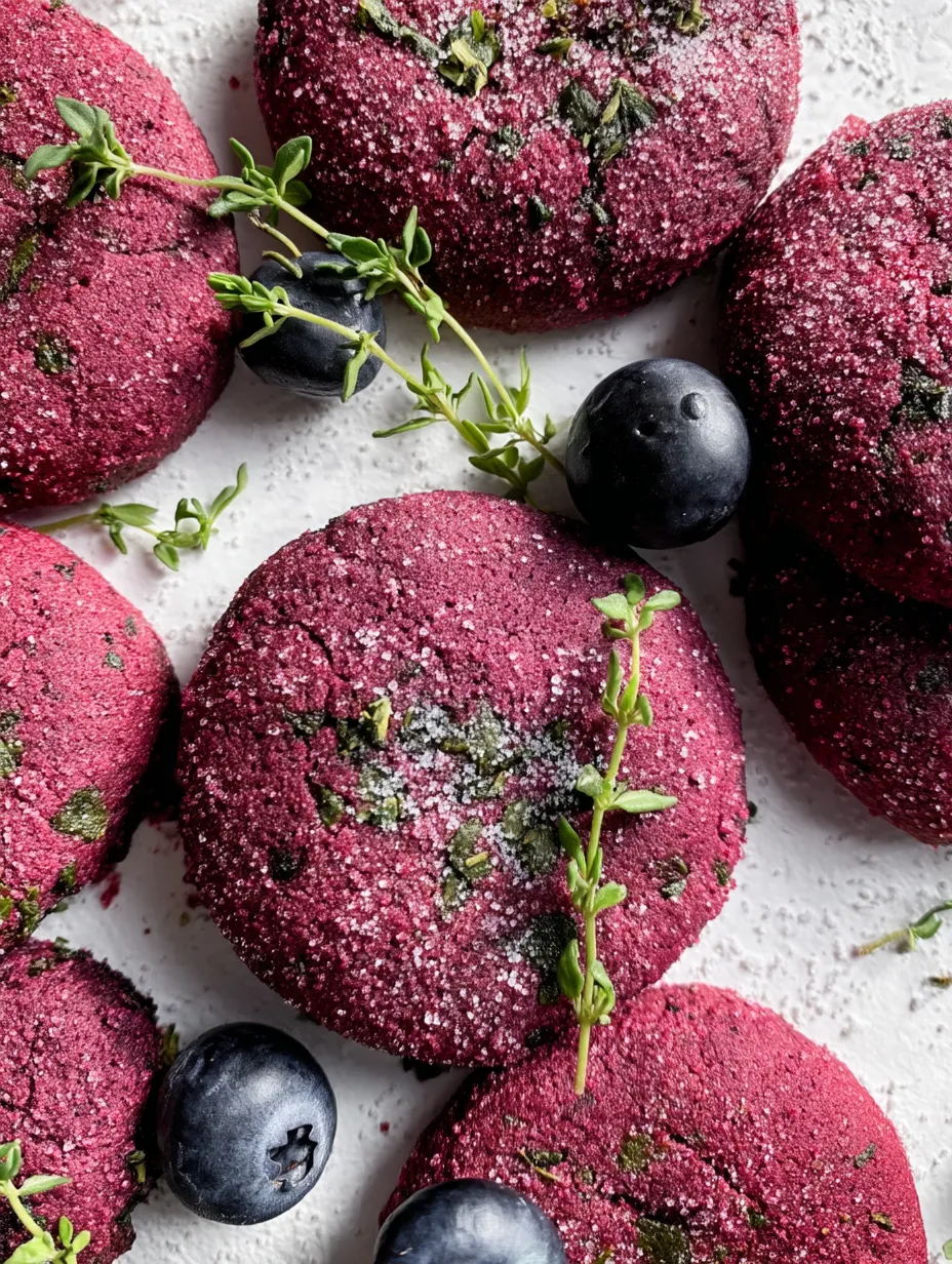 Easy Blueberry & Candied Thyme Sugar Cookies.