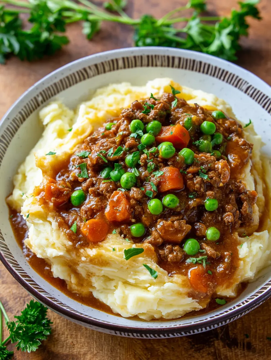 A bowl of Deconstructed Shepherd's Pie.