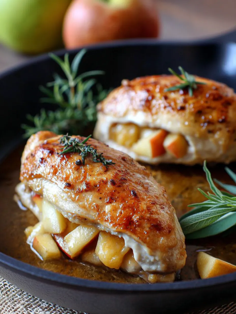 Easy Apple and Brie Stuffed Chicken.