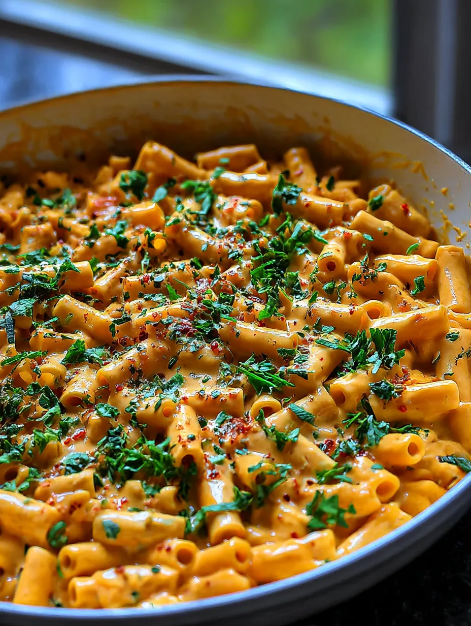 Smoked Garlic Roasted Pepper Pasta Recipe.