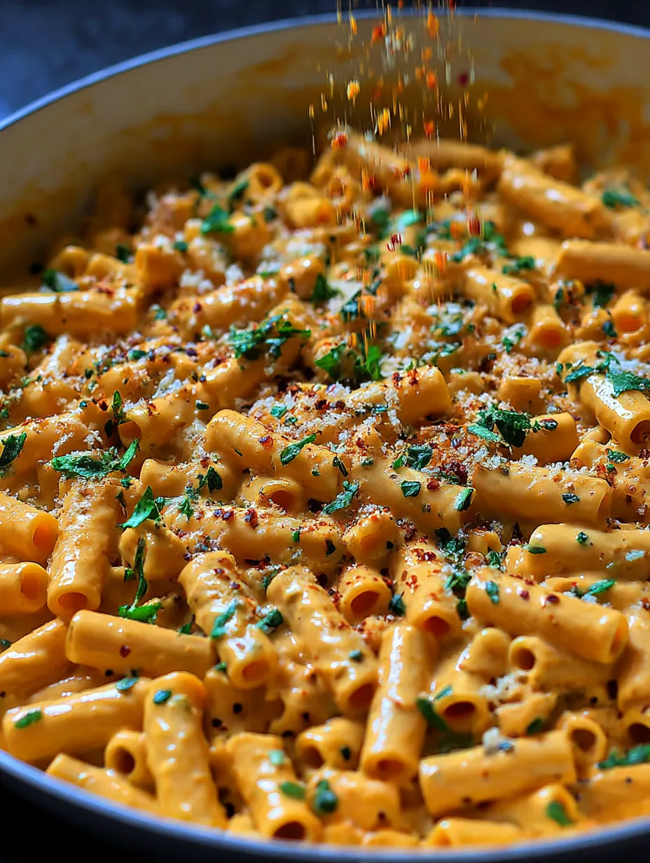 Easy Smoked Garlic Roasted Pepper Pasta.
