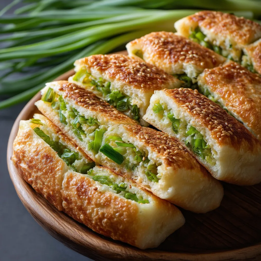 Flaky Layers of Green Onion Shao Bing