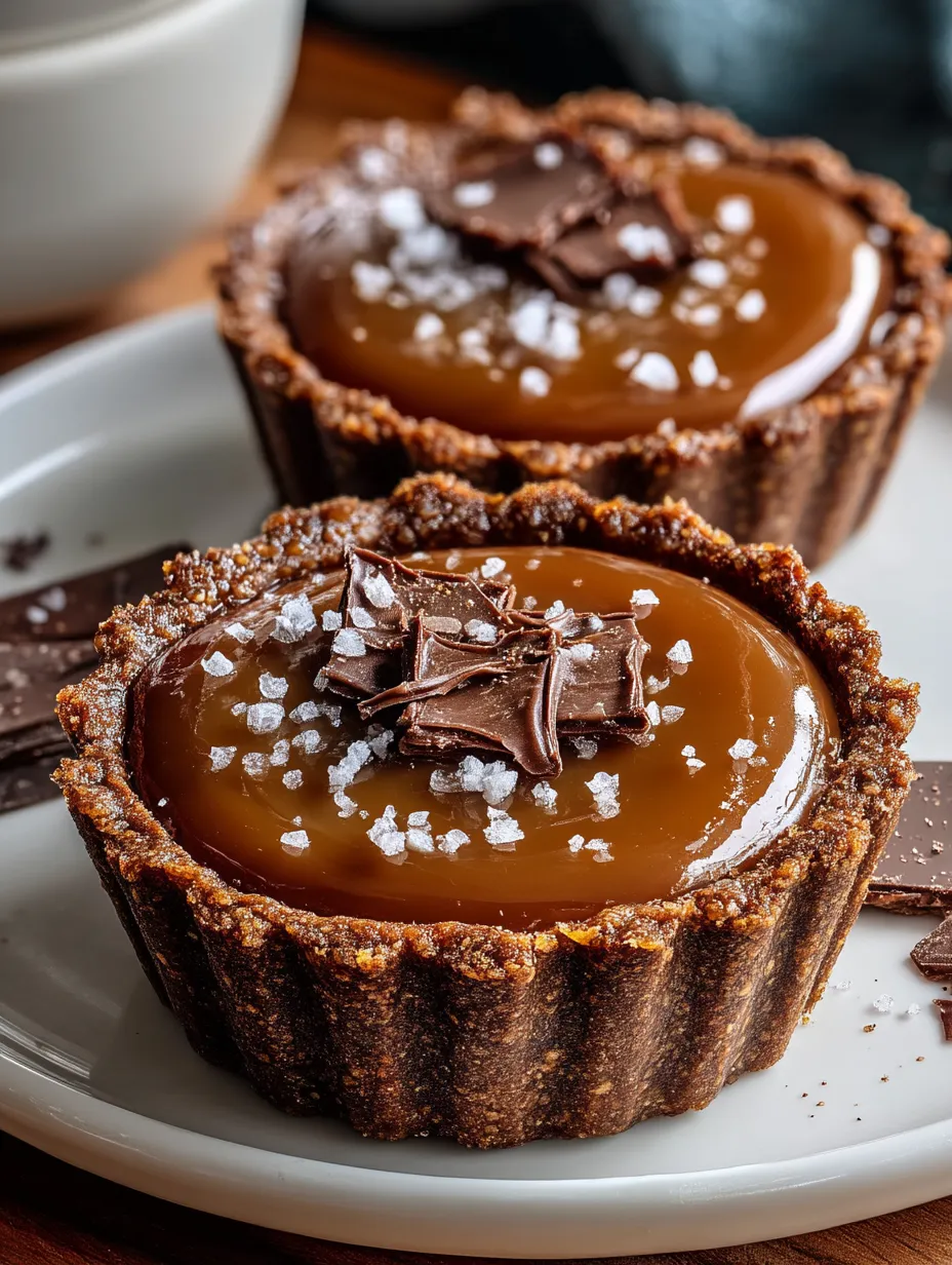 Chocolate Salted Caramel Tarts Recipe.