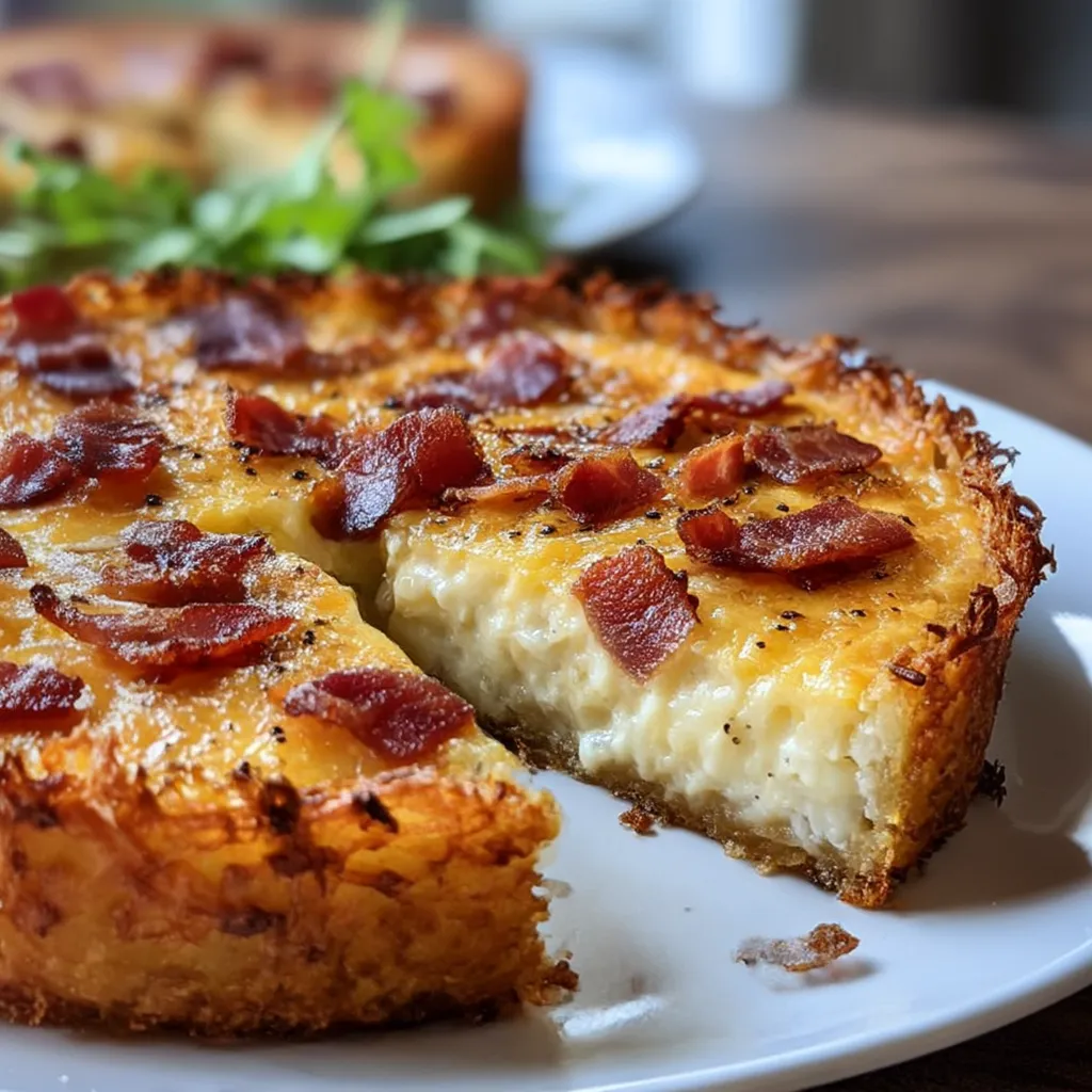 Cheese and Bacon Dish with Crunchy Hashbrown Base