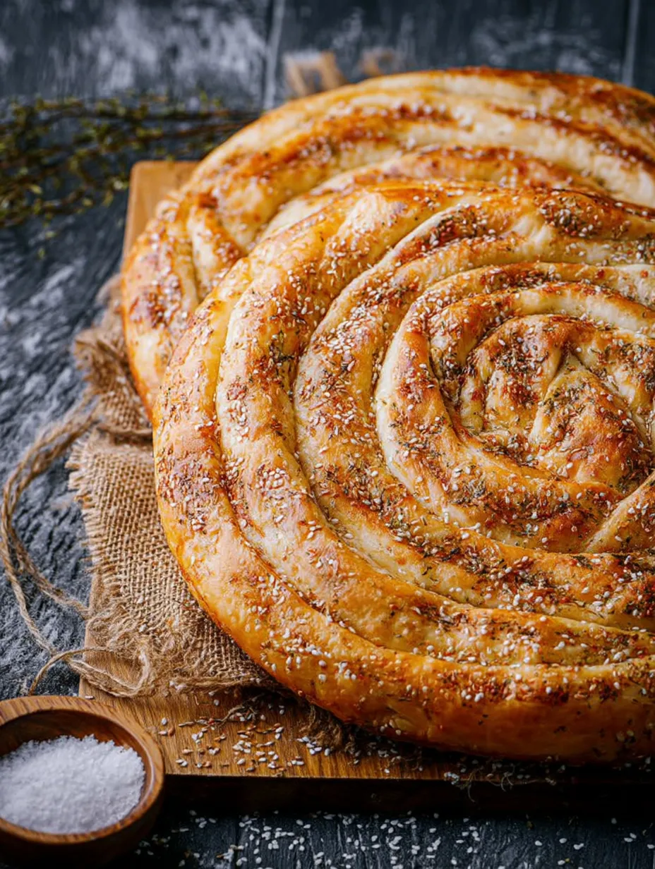 A loaf of bread with sesame seeds on top.