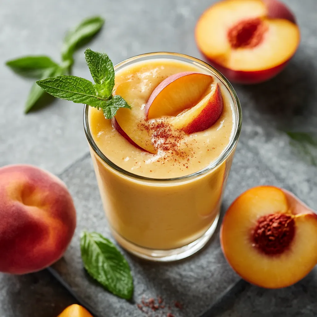 Peach Smoothie with Summer Vibes