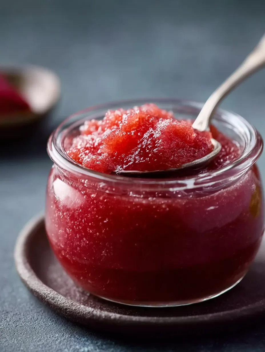 A bowl of Rhubarb Butter Recipe.