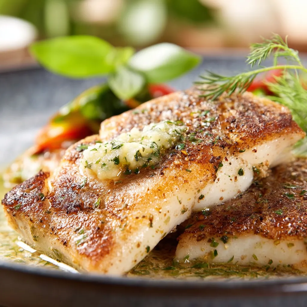 Juicy Striped Bass with Herb Butter
