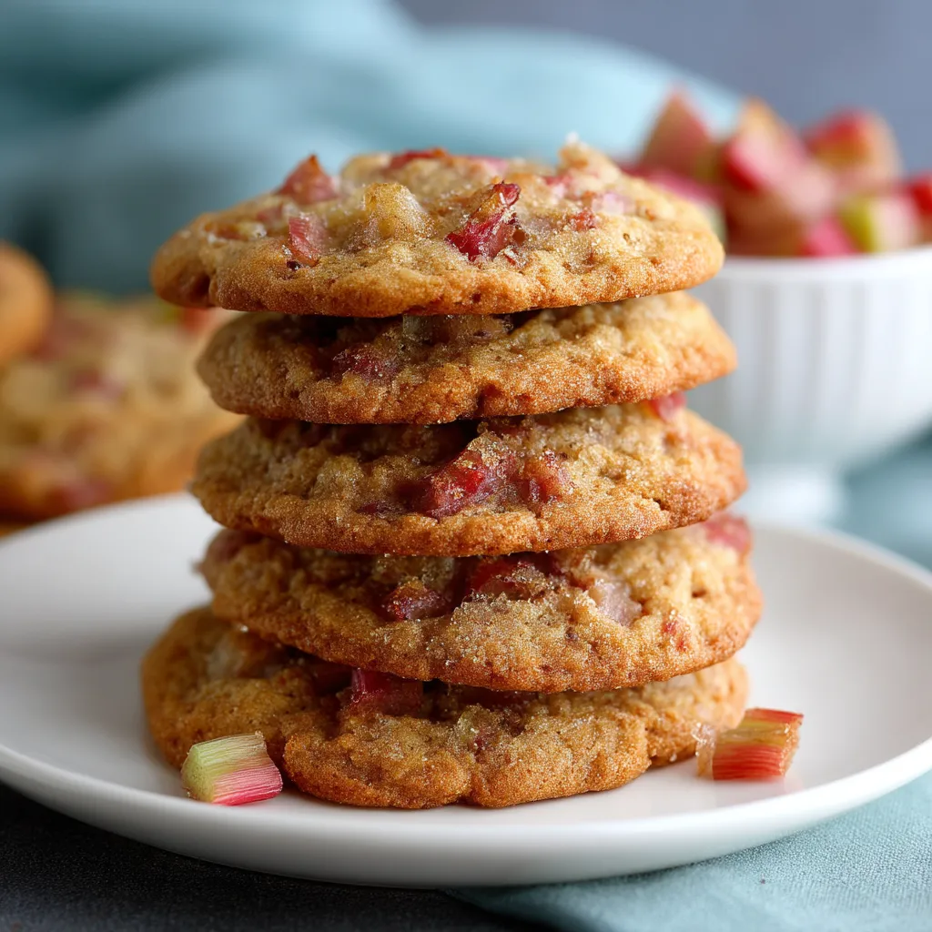 Chewy Rhubarb Cookies