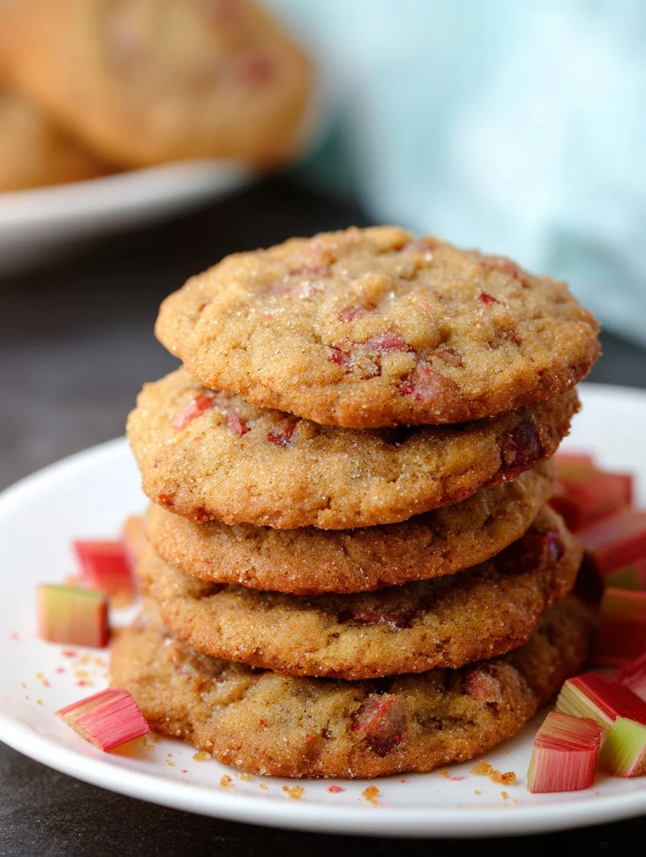 A stack of cookies on a plate.