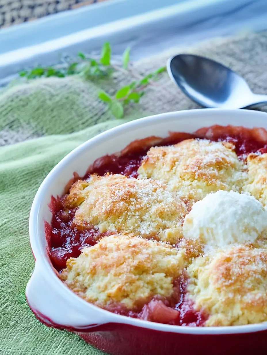 Rhubarb Cobbler.