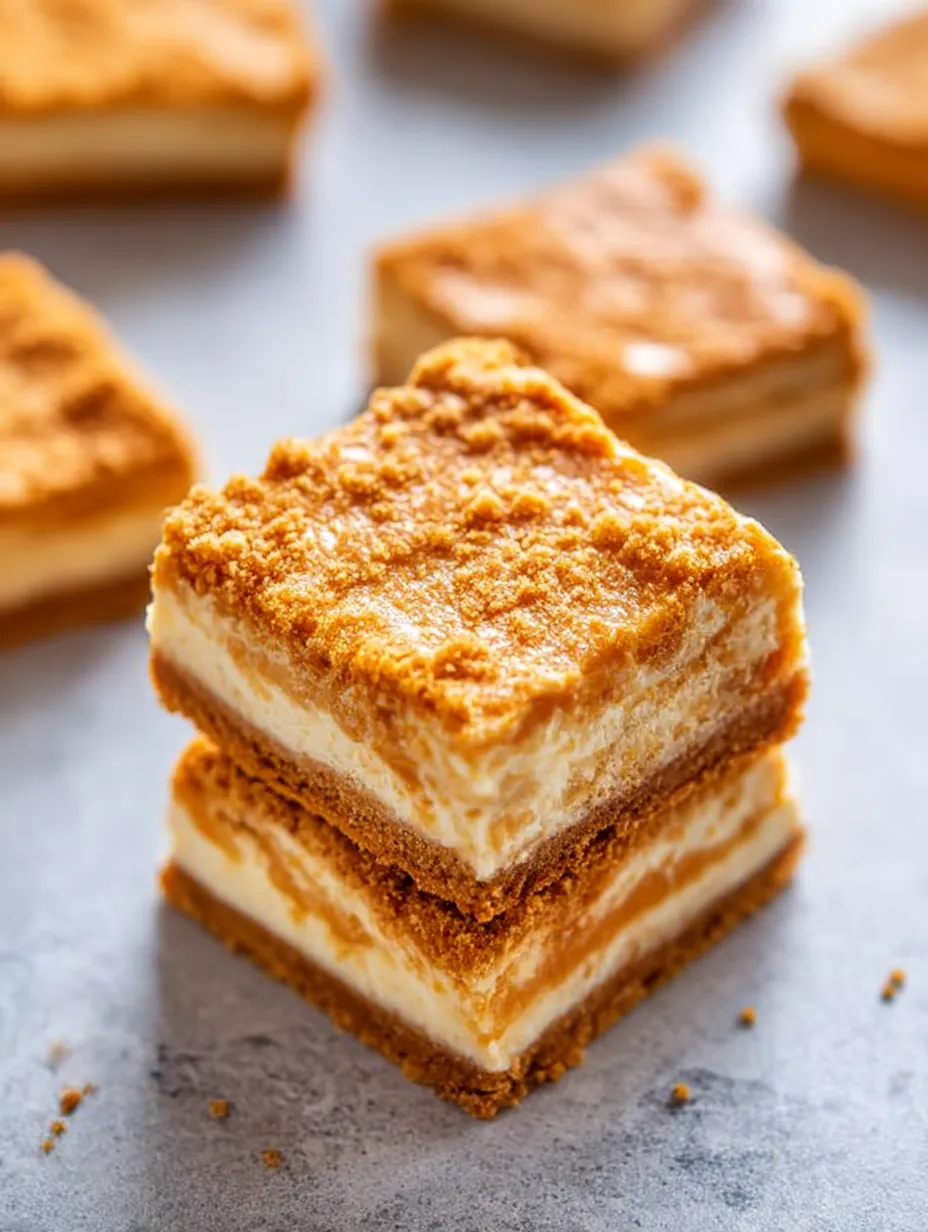 Butterscotch Graham Cracker Cheesecake Bars Recipe.