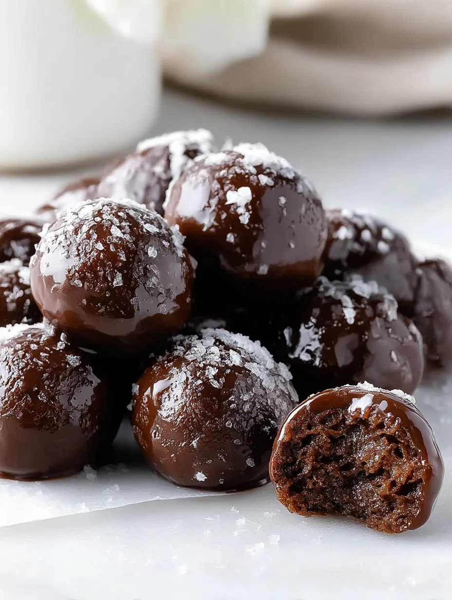 Easy Glazed Chocolate Donut Holes.