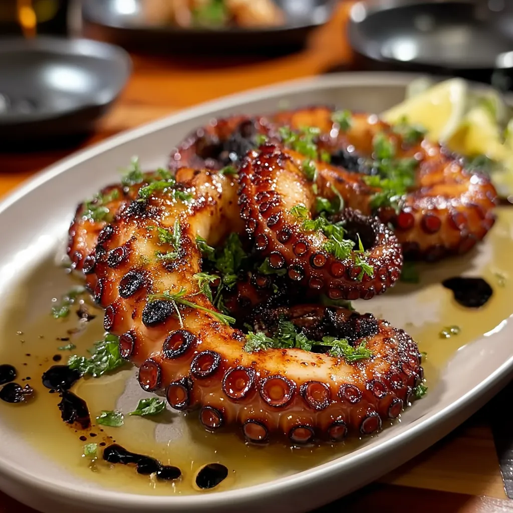 Tender Grilled Octopus Dish