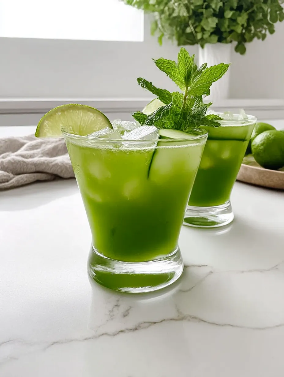 Fresh Cucumber Mint Mocktail.