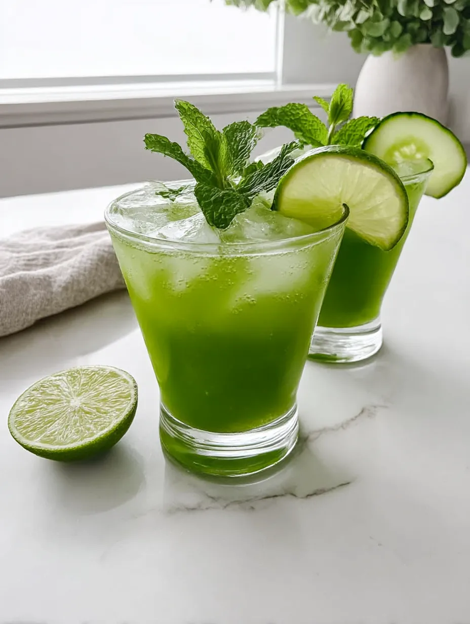 Cooling Cucumber Mint Mocktail.