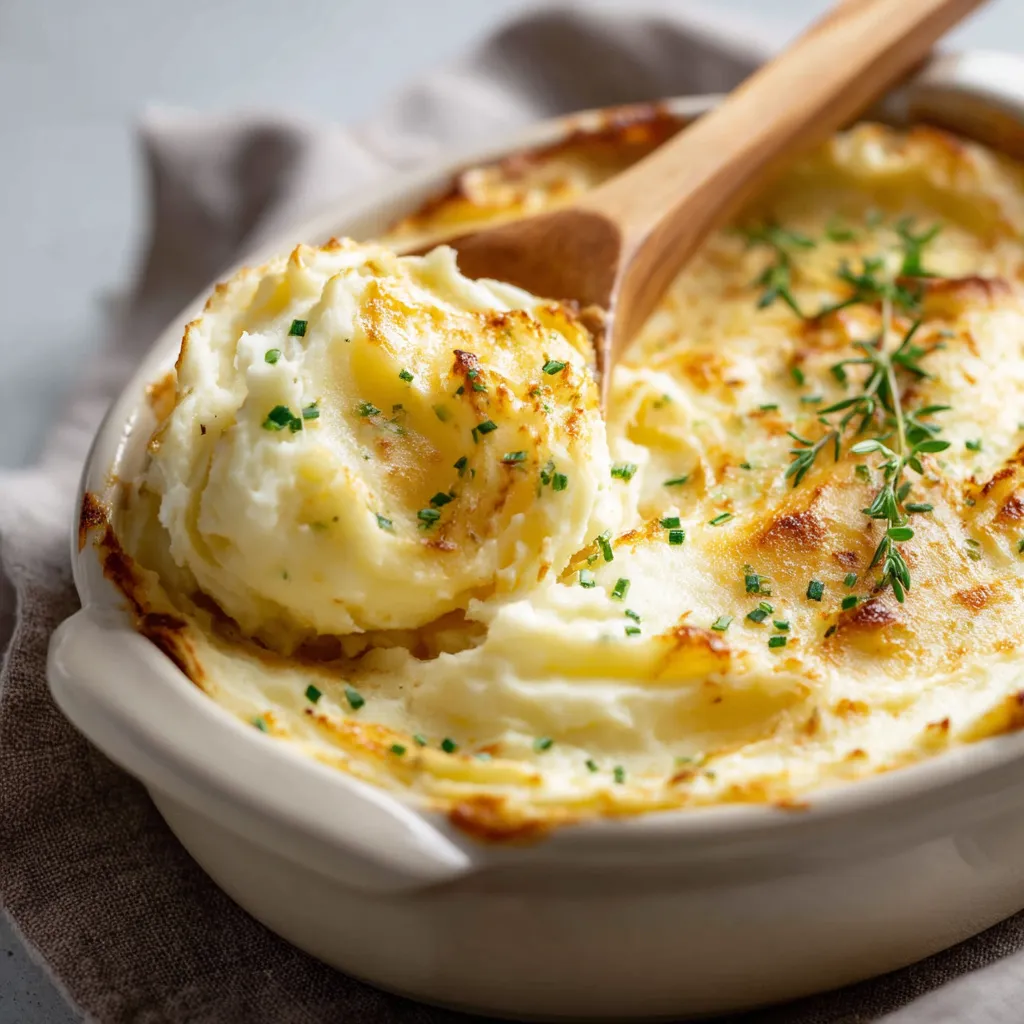 Fluffy Baked Mashed Potatoes