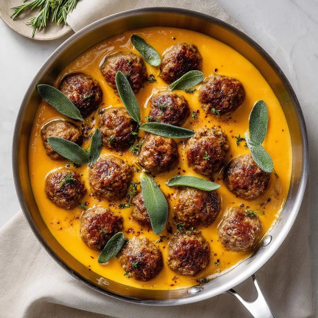 Savory Meatballs in Pumpkin Sauce