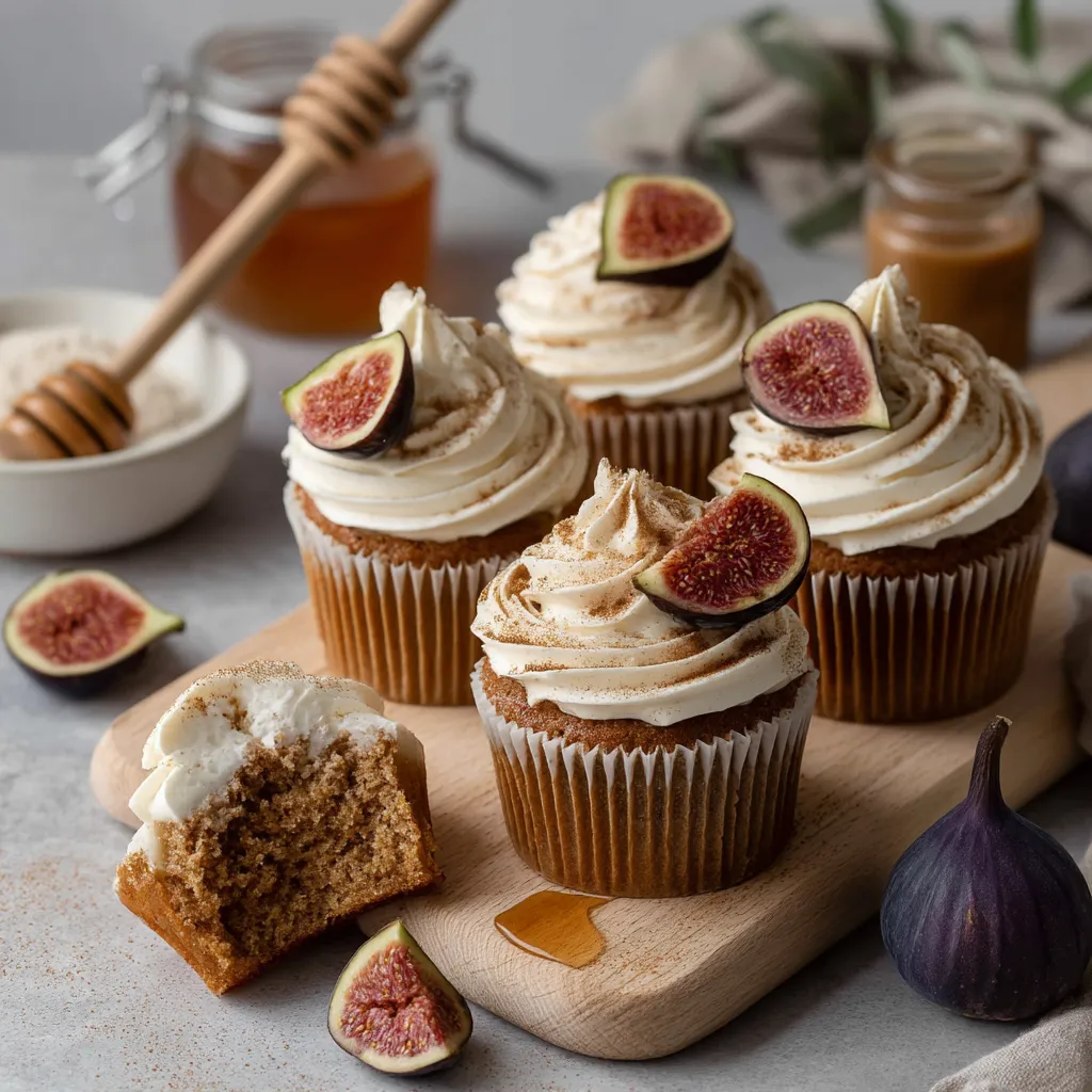 Cupcakes with Fig Honey Topping