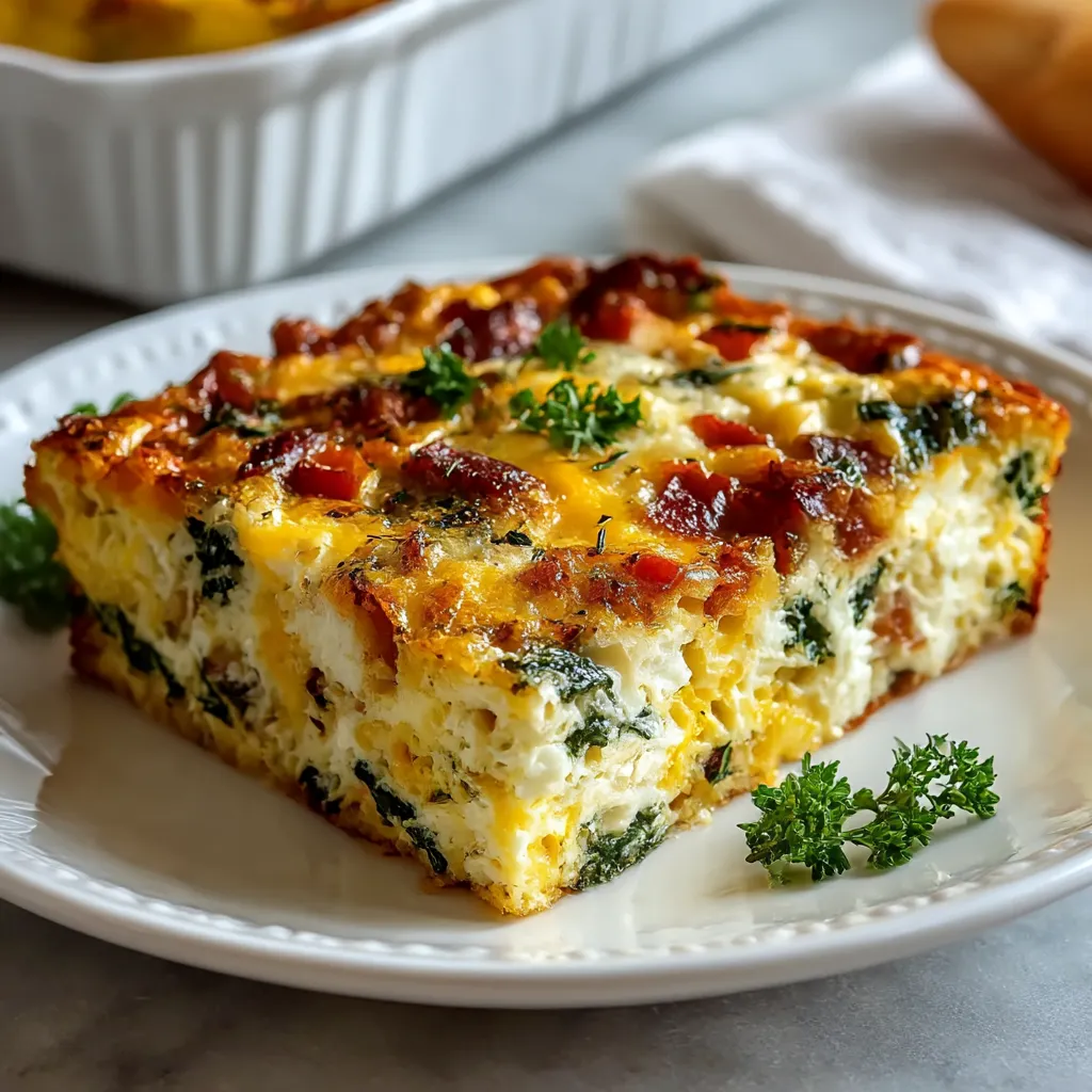 Cheesy Egg Veggie Bake
