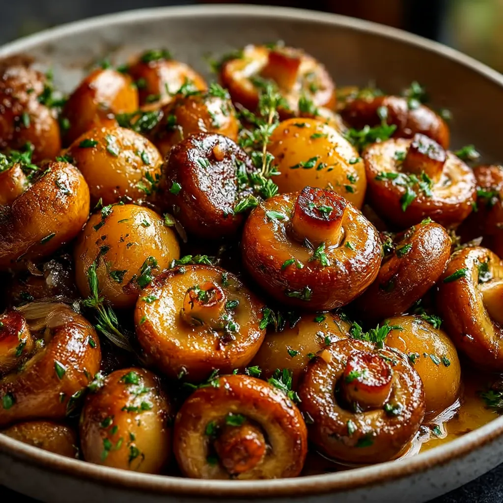 Sweet Honey Garlic Mushrooms