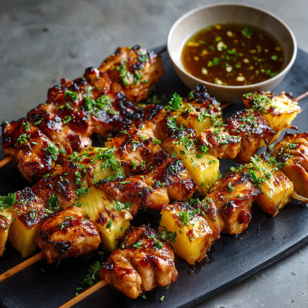 Grilled Pineapple Chicken Skewers