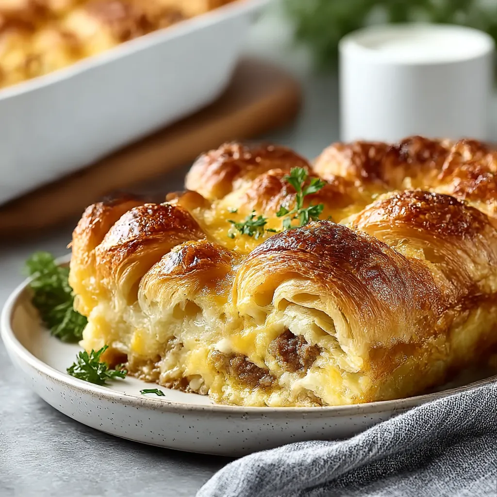 Golden Croissant Breakfast Bake
